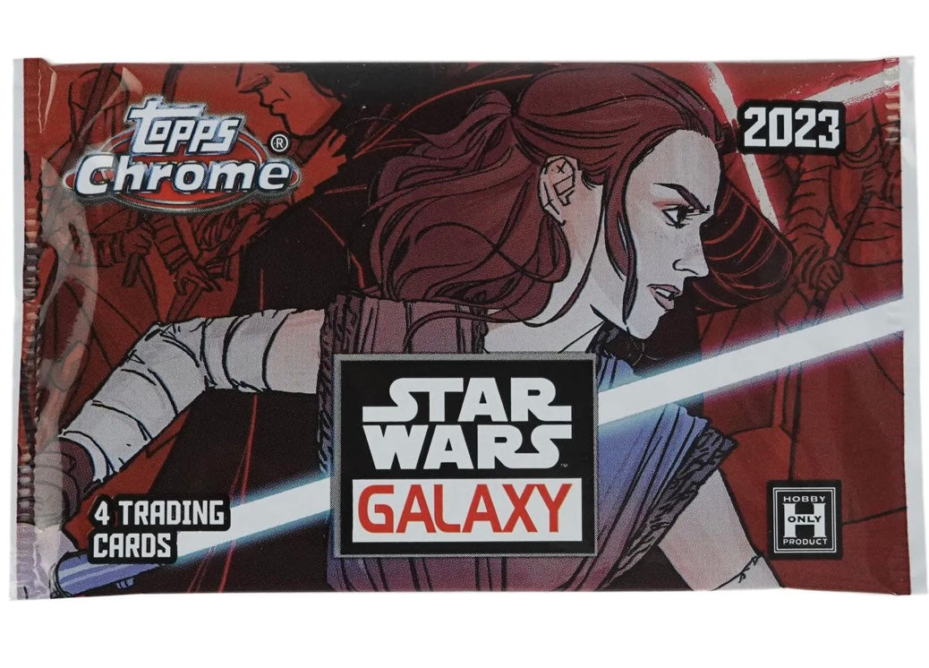2023 Topps Star Wars Chrome Galaxy Hobby Pack - Collectible Trading Cards for Fans & Investors | Perfect for Display, Trading, and Gifting