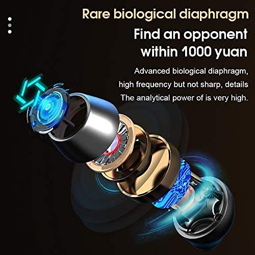 GeRRiT True Wireless Earbuds with Microphone, IPX7 Waterproof Bluetooth 5.0 Earbuds, Stereo Sound in-Ear Headphones with Deep Bass & Built-in Mic - Perfect for Running, Gym & Outdoor Sports