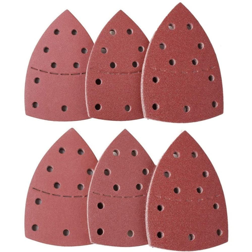 Triangular Sanding Paper with 11 Holes - 40-2000 Grits Multi-Purpose Sandpaper for Mouse Detail Sander - 150 Pack - Perfect for Woodworking, Furniture Refinishing & DIY Projects