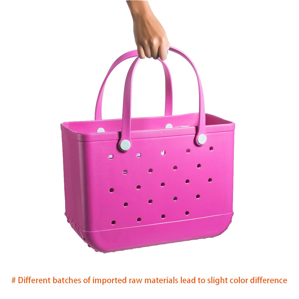 Waterproof & Sandproof Beach Tote Bag - Lightweight Portable Rubber Handbag for Swimming, Travel, Sports & Outdoor Activities | Perfect for Beach, Pool, Gym & Picnics