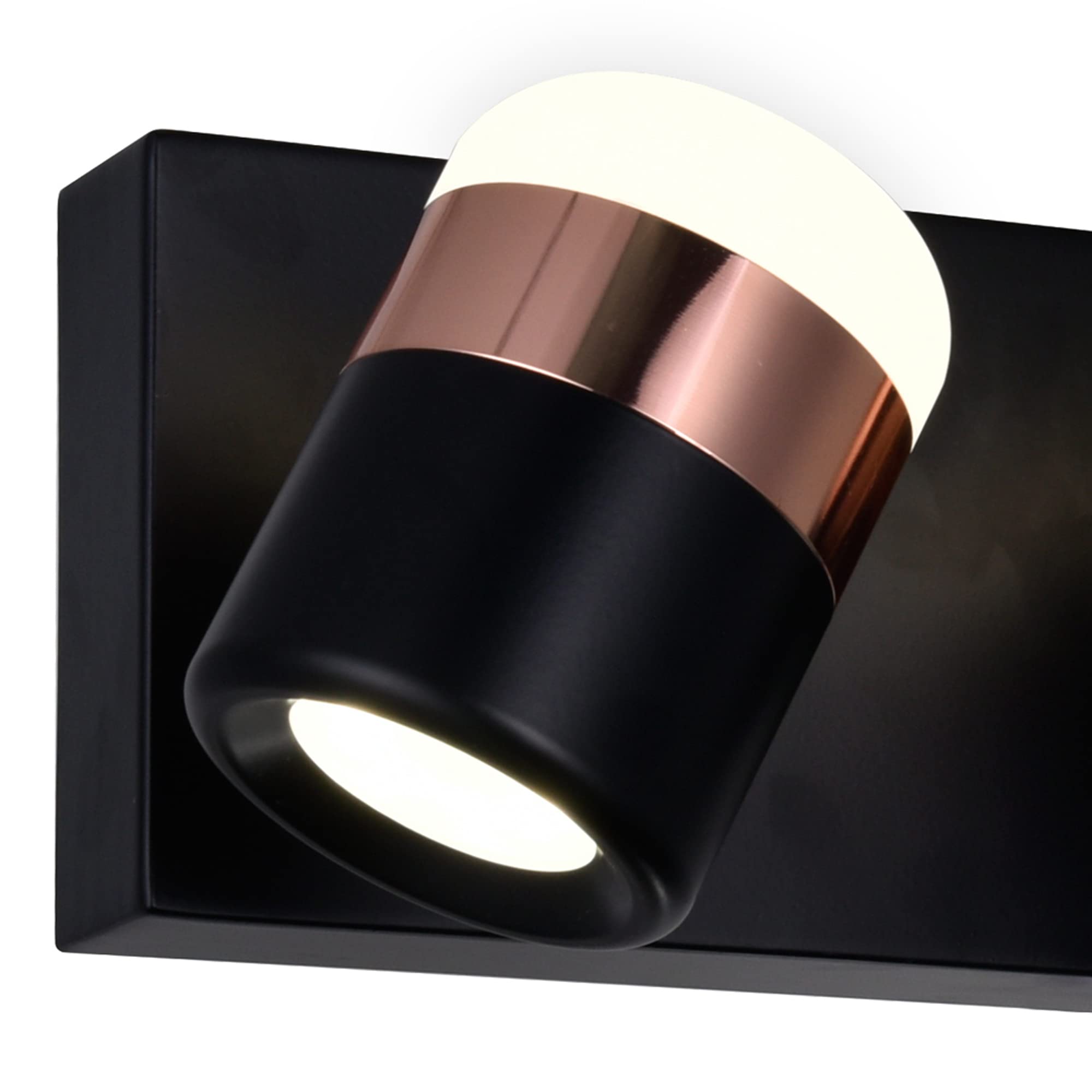 CWI Lighting Moxie Modern Black Metal LED Bathroom Vanity Light - Perfect for Contemporary Home Decor & Makeup Area Illumination