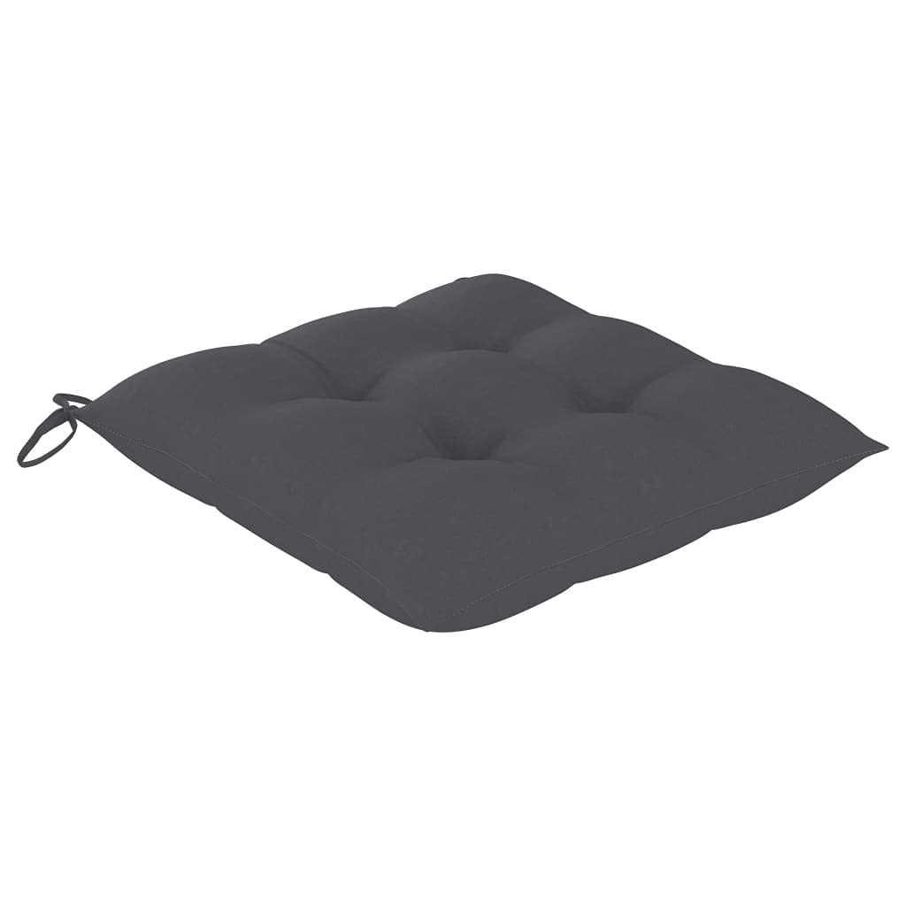 4-Piece Outdoor Patio Chair Cushions Set - 19.7x19.7x2.8 Inch Anthracite Fabric Seat Pads for Dining Chairs, Kitchen Chairs & Outdoor Furniture - Waterproof & Comfortable for Patio, Deck & Garden Use