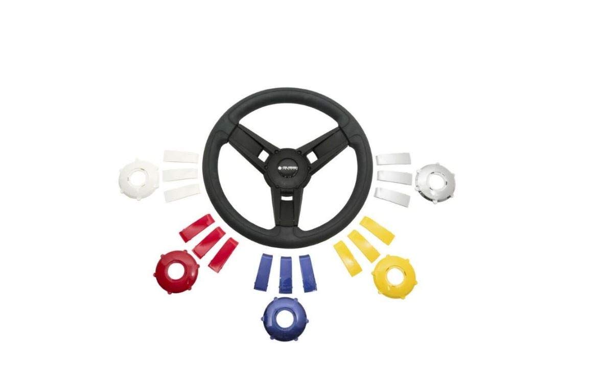 3G Gussi Model Black & Blue Steering Wheel for Club Car Precedent Golf Carts 2004+ | Premium Replacement Part | Perfect for Golf Course, Resort & Neighborhood Transportation
