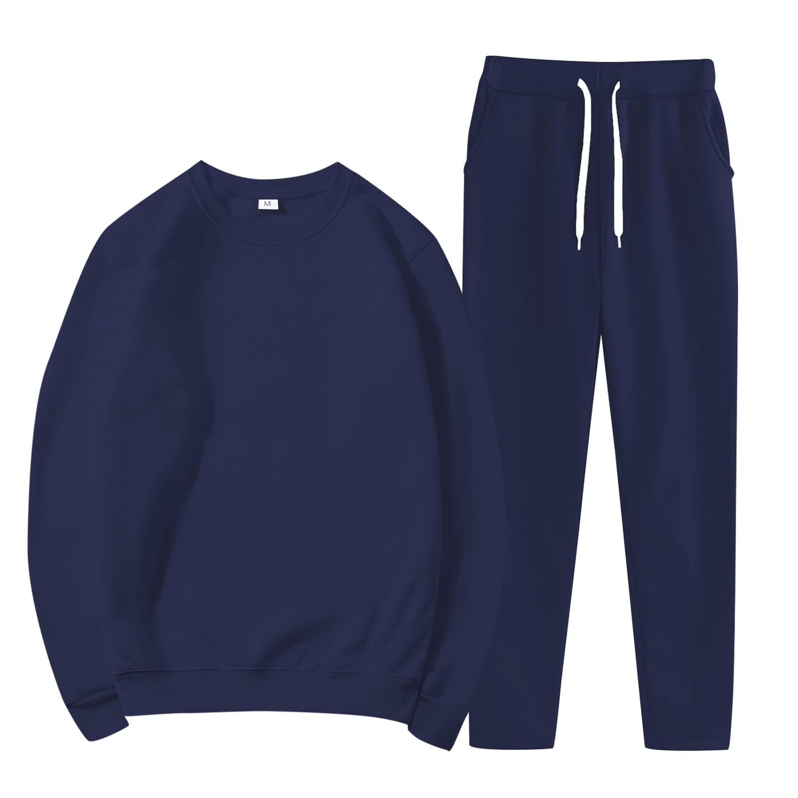 Women's 2-Piece Sweatsuit Set - Long Sleeve Lounge Top & Jogger Pants Comfy Matching Outfit for Yoga, Running, Gym & Casual Wear