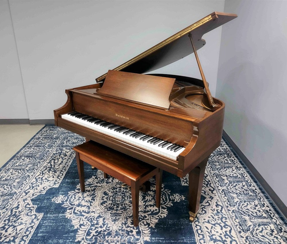 Baldwin 4'10 Baby Grand Piano B1 - Satin Walnut Finish | Premium Home Piano for Living Room, Music Studio & Wedding Events | Serial Number 1290776