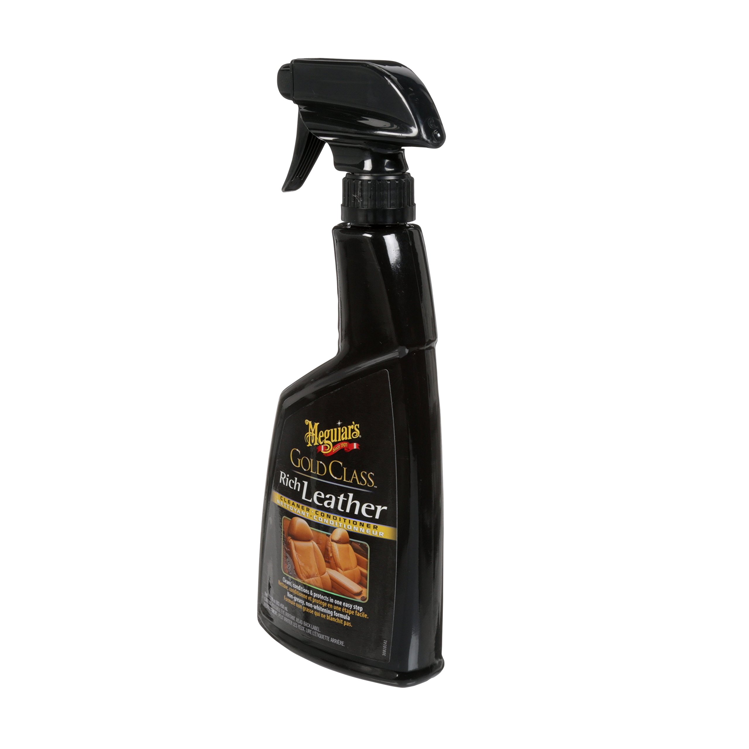 Meguiars Rich Leather Cleaner & Conditioner Spray - Premium Leather Care for Car Seats, Furniture & Accessories - Restores & Protects Genuine Leather - Ideal for Cars, Sofas, Bags & More