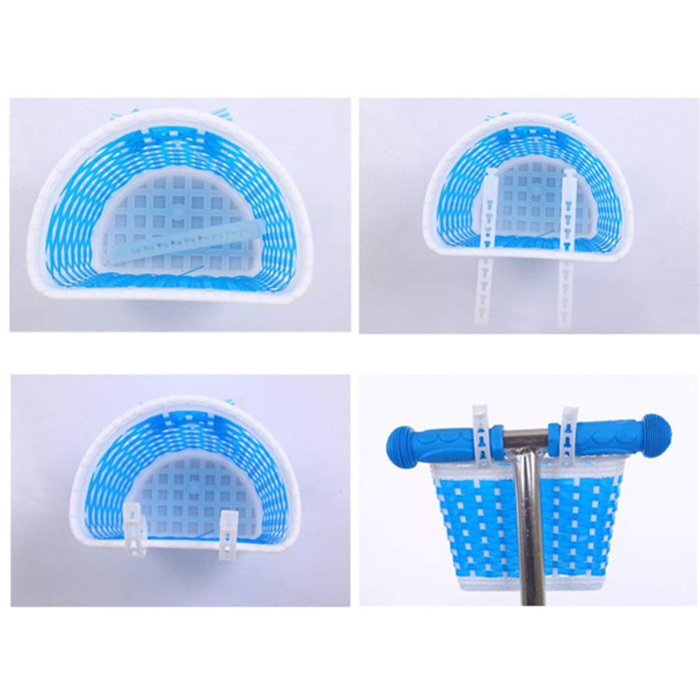 BESPORTBLE Pink Kids Bicycle Basket with Bowknot - Front Bike Basket for Girls & Boys - Durable Bike Accessories for School, Picnic & Outdoor Riding