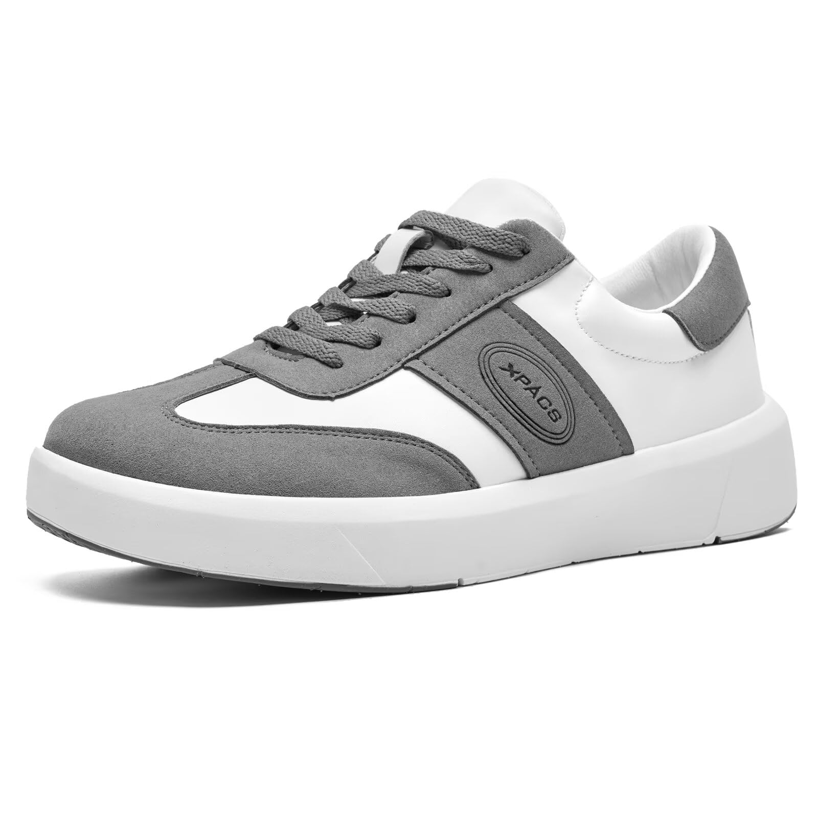 XPACS Men's Orthopedic Leather Dress Sneakers - Comfortable Plantar Fasciitis Arch Support Shoes for Work, Walking & Business Casual | Heel & Foot Pain Relief | Perfect for Office, Travel & Daily Wear