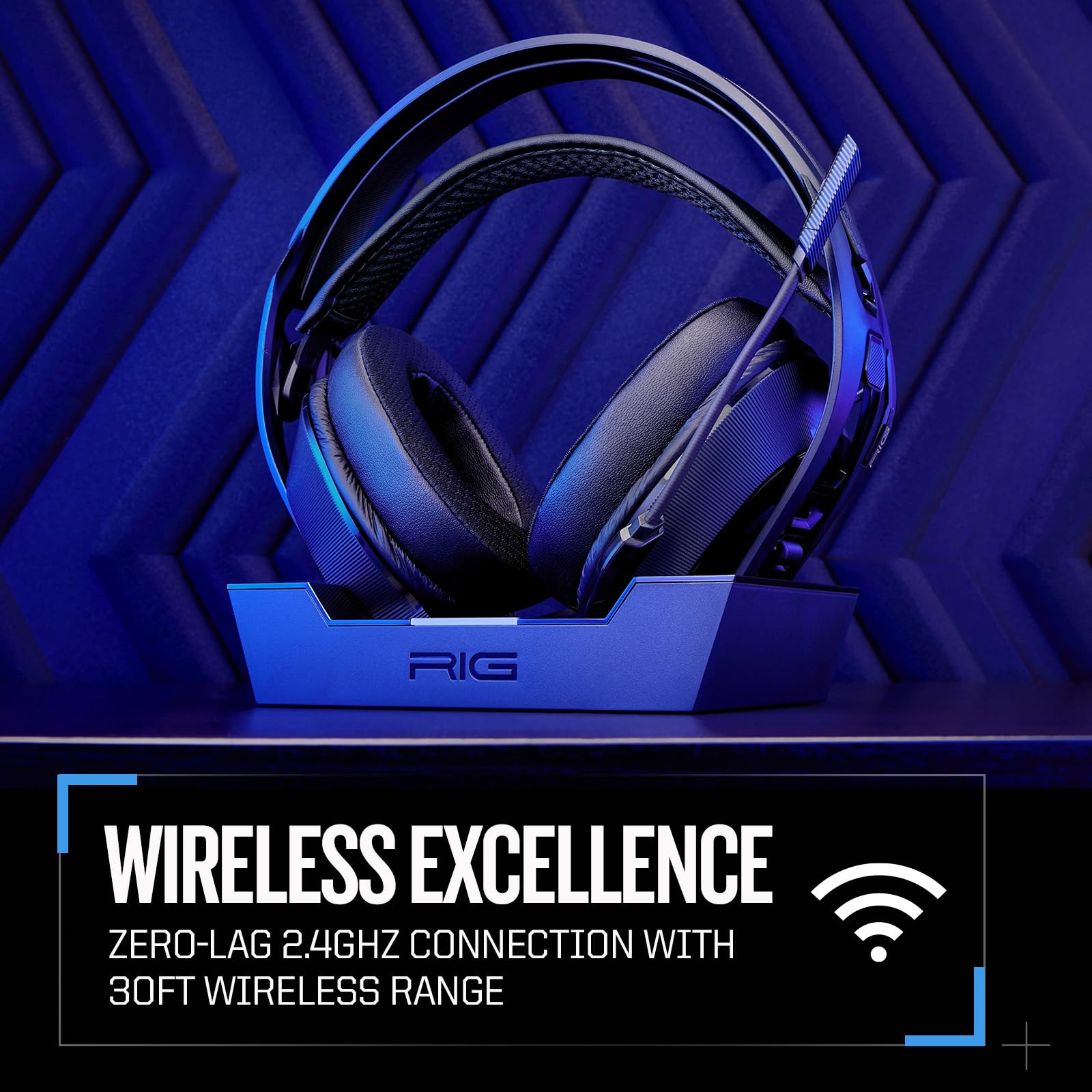 RIG 800 PRO HS Wireless Gaming Headset with Multi-Function Base Station - Compatible with PS4, PS5, PC | 24-Hour Battery Life | USB Connectivity (Xbox Not Supported) - Perfect for Competitive Gaming & Immersive Audio Experience
