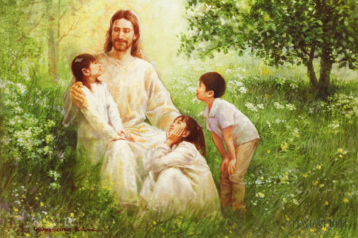 Come Unto Me By Yongsung Kim - Inspirational Christian Wall Art for Home & Church Decor - Perfect for Living Room, Bedroom, Office Prayer Space