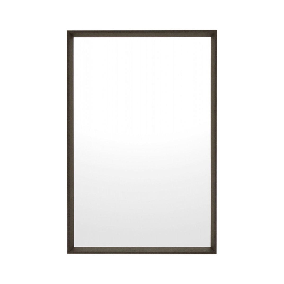 Hugo Timber Mirror in Charcoal - Modern Wooden Wall Mirror for Living Room, Bedroom, and Entryway Decor