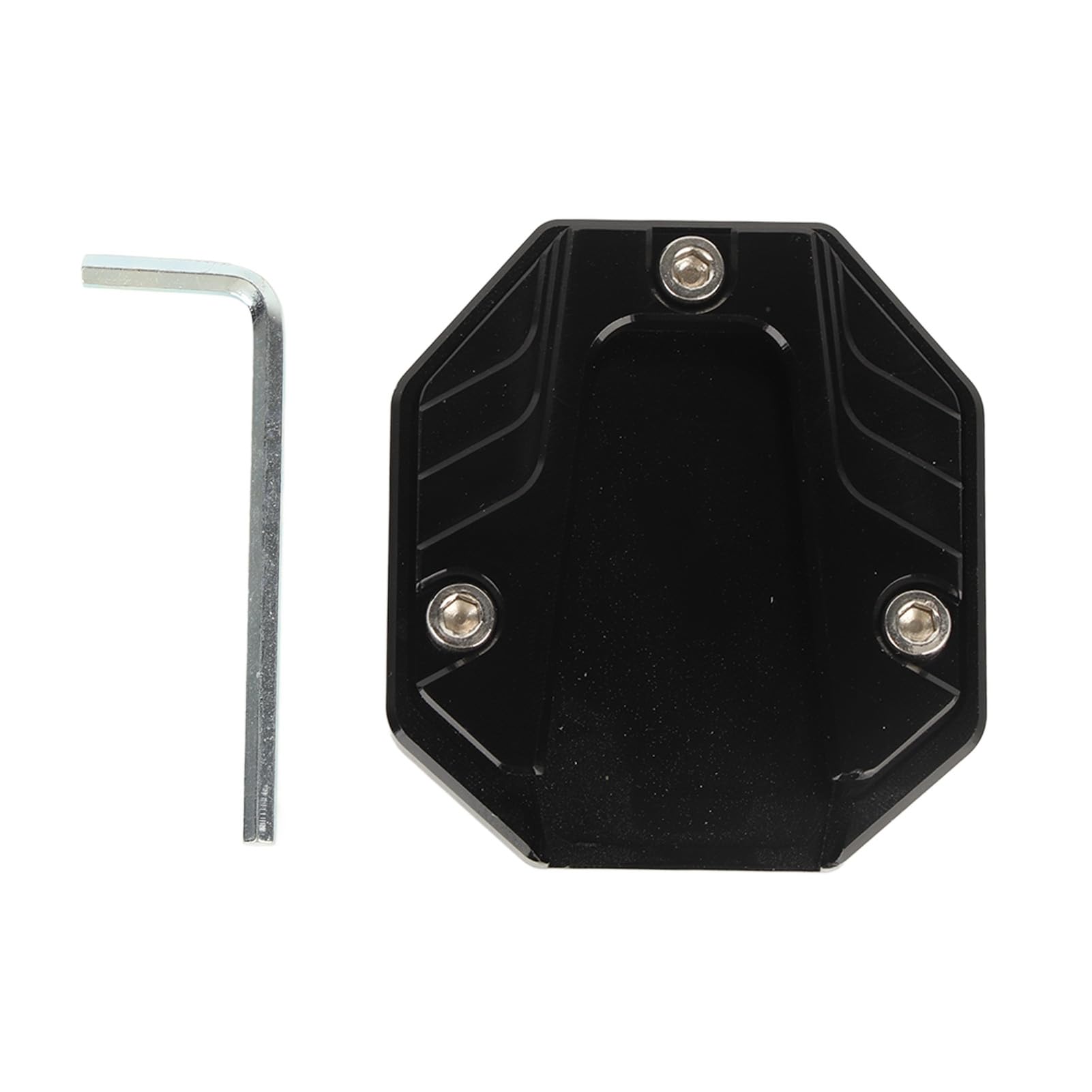 Universal Motorcycle Kickstand Pad - Aluminum Alloy Support Plate for Secure Parking