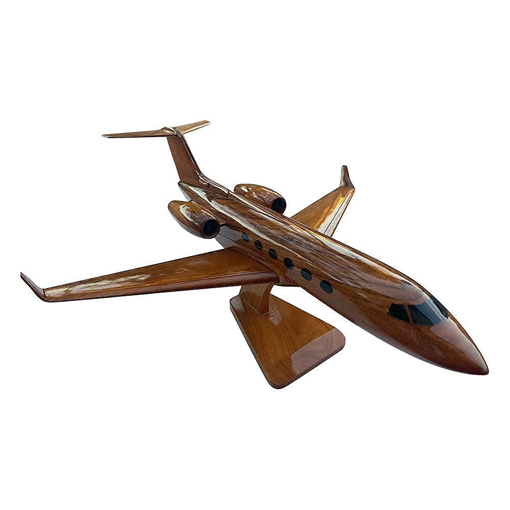 G4SP Handcrafted Mahogany Wood Desktop Airplane Model - Vintage Decorative Office & Home Decor for Aviation Enthusiasts - Perfect Gift for Pilots & Collectors