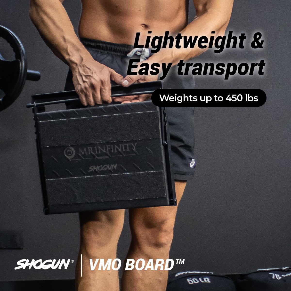 Shogun Slant Board for Squats & Stretching - Adjustable Steel VMO Board for Calves, Knees, Toes & Ankles - Improve Posture & Flexibility - Premium Fitness Equipment for Home Gym, Physical Therapy & Workout Recovery
