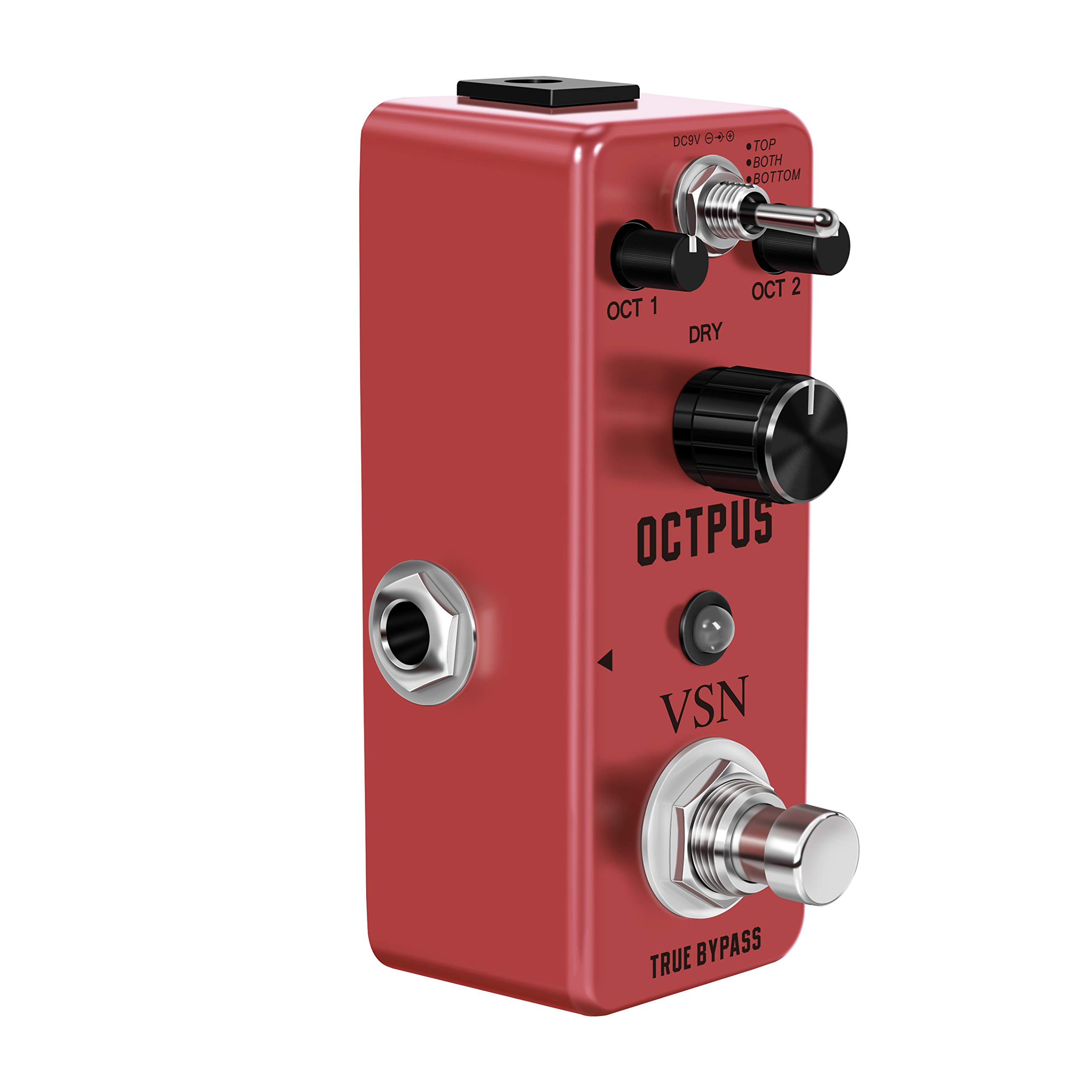 VSN Octave Guitar Pedal - Digital Polyphonic Octave Effects Generator for Electric Guitar, True Bypass Mini Pedal | Perfect for Live Performances, Studio Recording & Practice Sessions