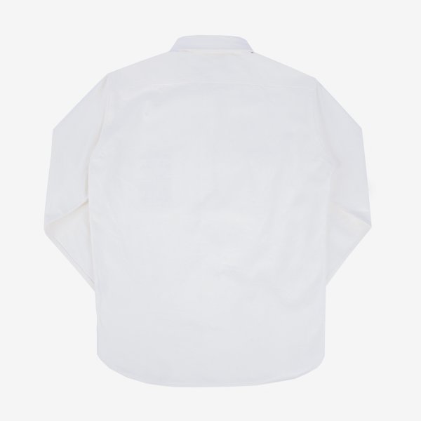 Iron Heart IHSH-391 Heavyweight 13.5oz Denim Work Shirt for Men - Classic White Cotton Shirt for Workwear, Outdoor & Casual Style