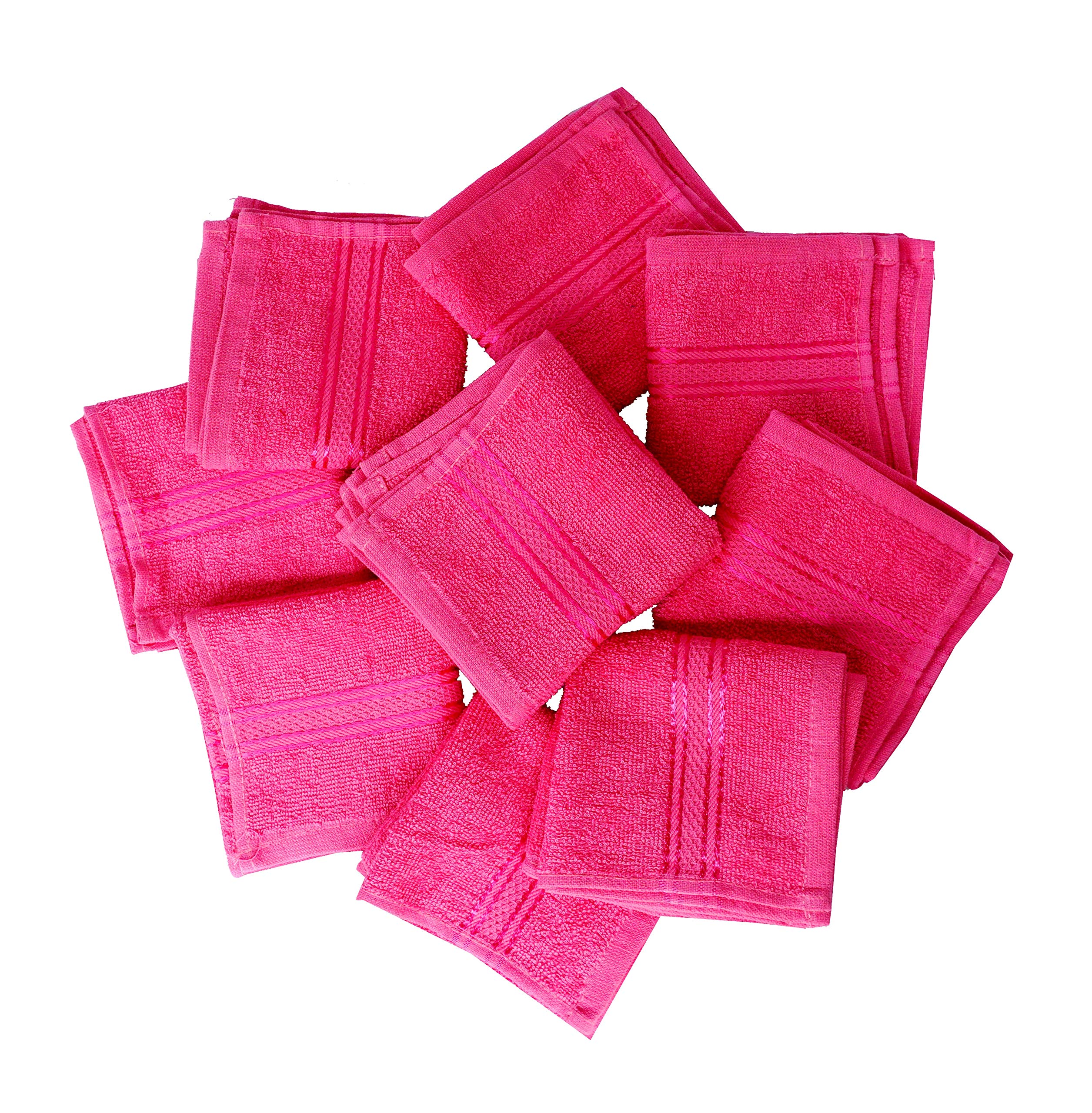 Space Fly SILVERLINE 100% Cotton 300 GSM Ultra Soft Face Towels & Handkerchiefs Set of 10 - Gentle for Women & Babies, Perfect for Daily Use, Travel, and Newborn Care
