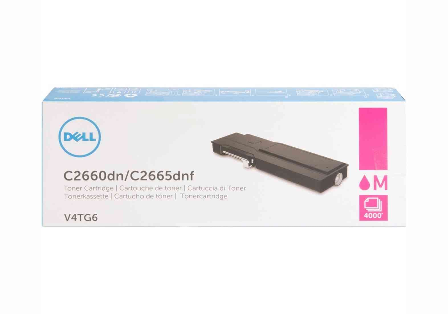 Dell V4TG6 Magenta Toner Cartridge - 4,000 Page Yield for Dell Printers | Office & Home Printing Supplies [Non-Retail Packaging]