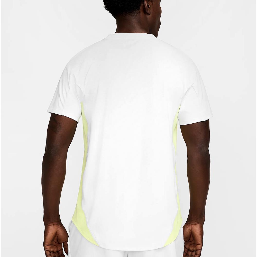 Nike Men's Slam Melbourne Top White/Luminous - Breathable Performance Shirt for Running, Gym & Casual Wear