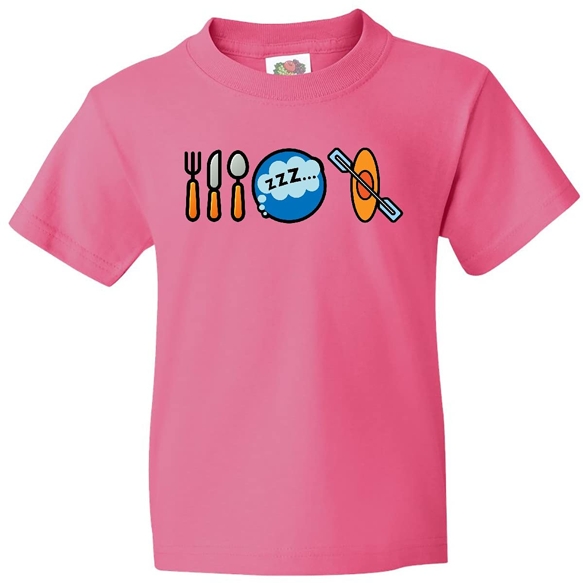 Inktastic Kayaking Eat Sleep Kayak Youth T-Shirt - Comfortable Graphic Tee for Kayak Lovers - Perfect for Outdoor Adventures and Water Sports