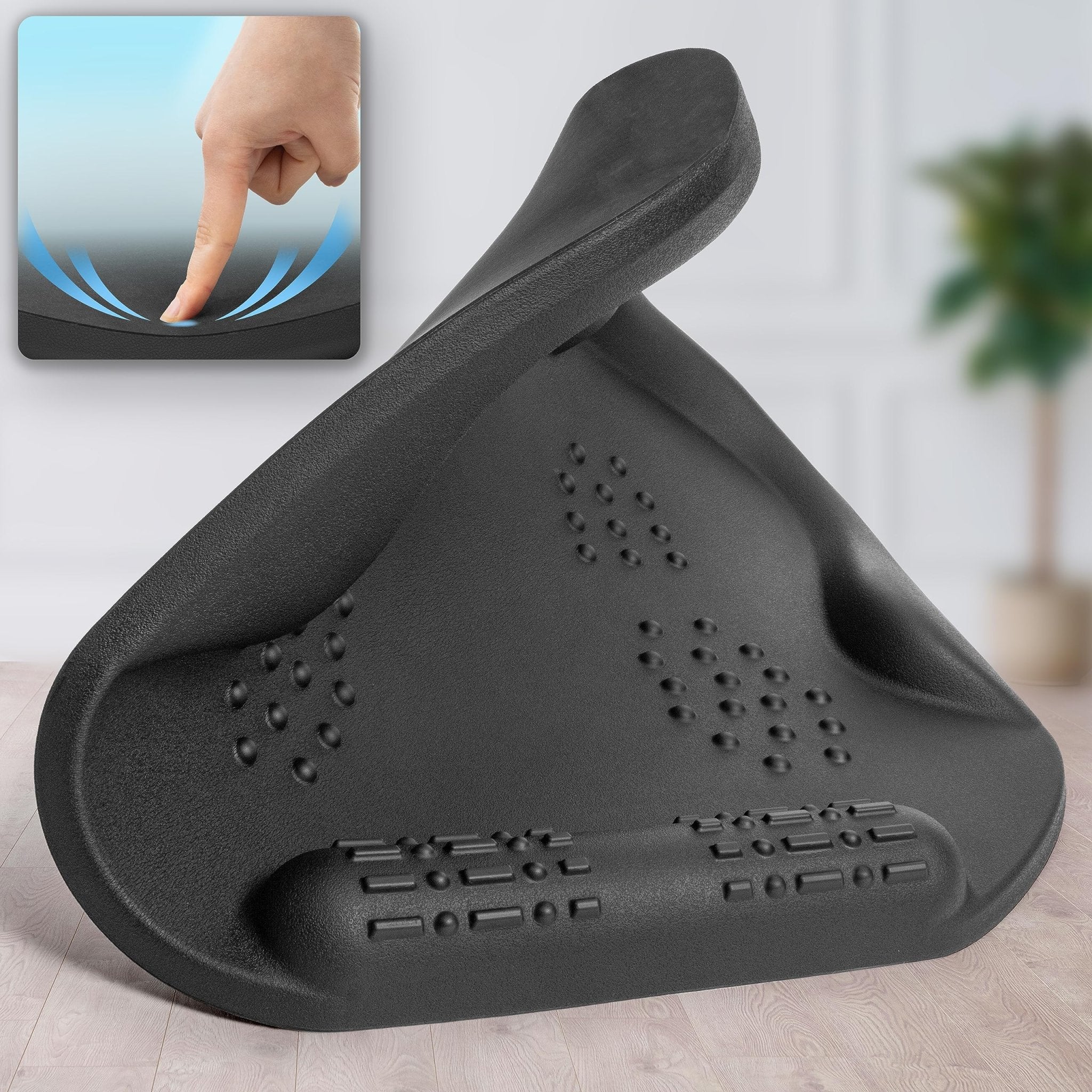 Duronic Anti Fatigue Mat FT01 - Extra Large Ergonomic Standing Desk Mat for Office & Home, Foot Pain Relief with Massage & Acupressure Points - Black - Perfect for Standing Workstations, Kitchen & Home Office Use