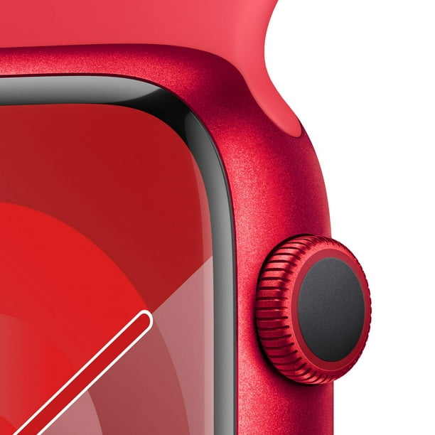 Apple Watch Series 9 (GPS) 41mm (PRODUCT)RED Aluminum Case with Red Sport Band S/M - Fitness Tracker, Heart Rate Monitor, Water Resistant Smartwatch for Running, Swimming & Daily Use (MRXG3LL/A)