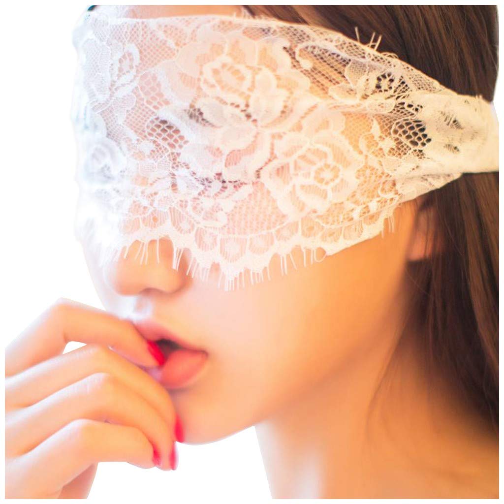 Sexy Lace Blindfold Eye Cover & Lingerie Set for Women - Romantic Role Play Accessory for Couples, Bachelorette Party, Spicy Date Night