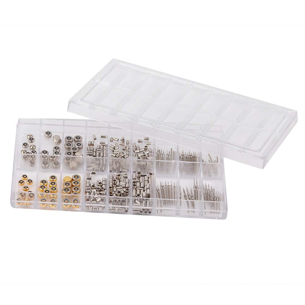 NITRIP Watch Parts Set - Metal Watch Crown & Tube Kit for Watchmakers, Home Watch Store & Repair Professionals | Lightweight & Durable for Watch Repair & DIY Projects