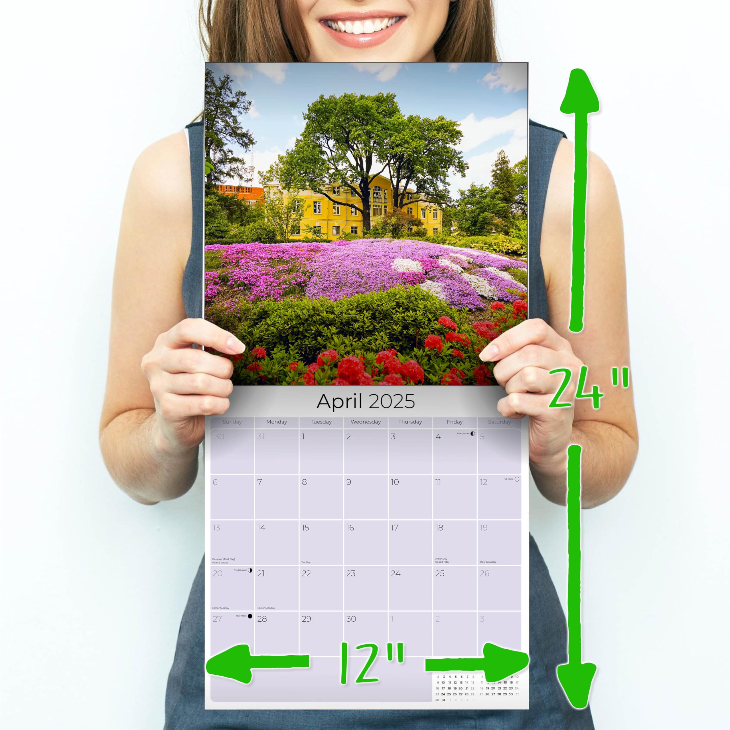 2024-2025 English Gardens Wall Calendar - 12