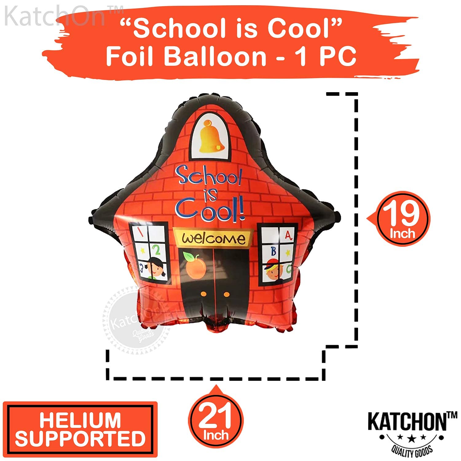 Back to School Balloons Set - 19 Pack with School Bus, Apples & 'School is Cool' Balloons | First Day of School Decorations | Perfect for Classroom Parties, School Bus Welcome Decor & Teacher Appreciation Gifts