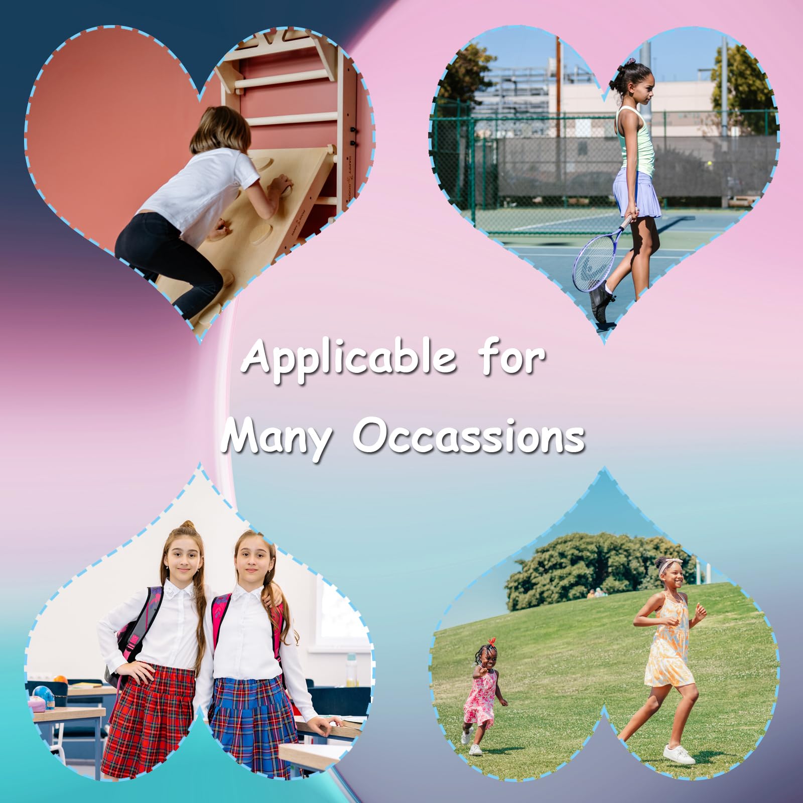 Bemeol 12 Pairs Girls Athletic Socks - Low Cut Cotton Ankle Socks for Kids - Perfect for Sports, Running, School & Daily Wear
