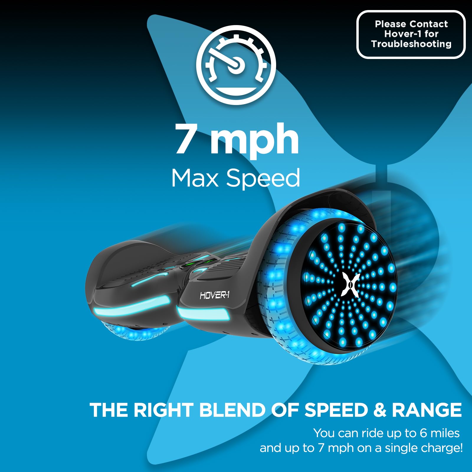 Hover-1 H1-100 Self-Balancing Electric Scooter with Infinity LED Wheel Lights - Perfect for Commuting, Campus Travel & Outdoor Fun