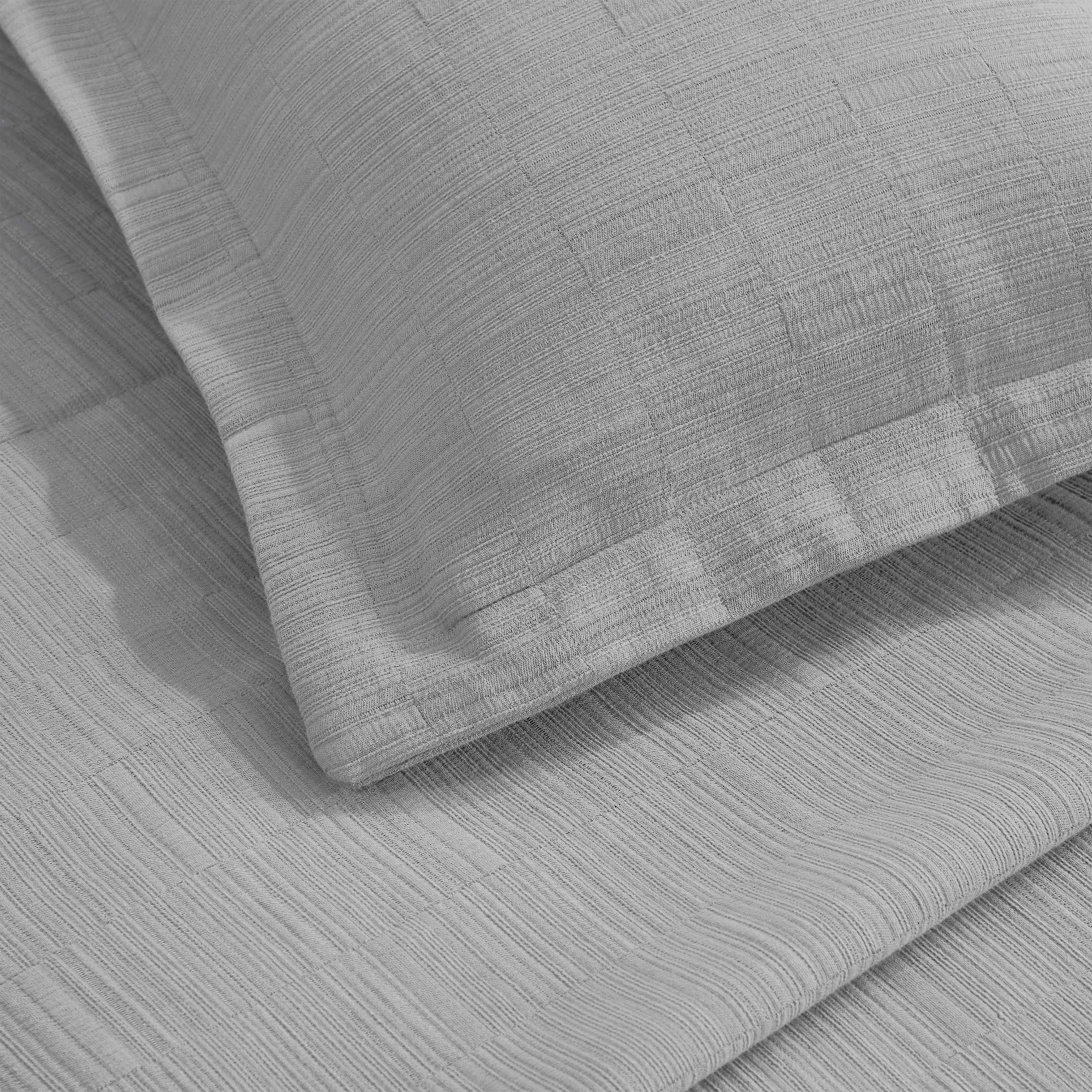 Premium Zenith Cotton Medium Weight Matelasse Bedspread & Sham Set - Queen Size, Luxury Textured Bedding for Master Bedroom & Guest Room Decor