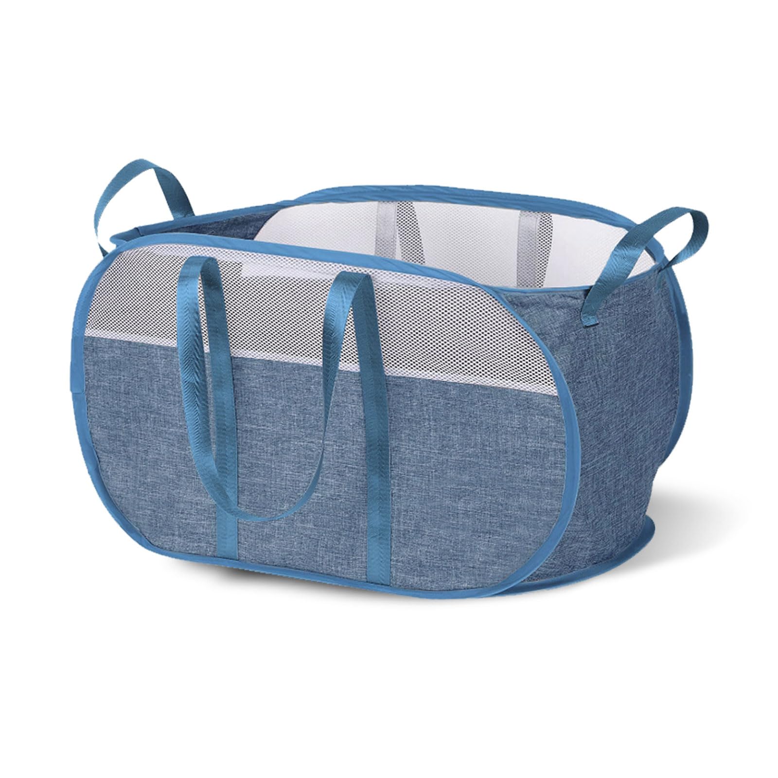 Pop Up Laundry Hamper - Collapsible Mesh Laundry Basket with Durable Handles | Foldable Clothes Hamper for Dorm, Bathroom & Travel | Space Saving Storage Solution for Small Spaces | Perfect for College, Camping & Apartment Living