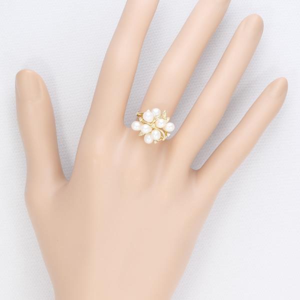 18K Yellow Gold Pearl and Diamond Ring - 0.04ct Diamond & 4mm Pearl - Size 9 - 3.6g - Excellent Condition - Perfect for Weddings, Anniversaries & Special Occasions