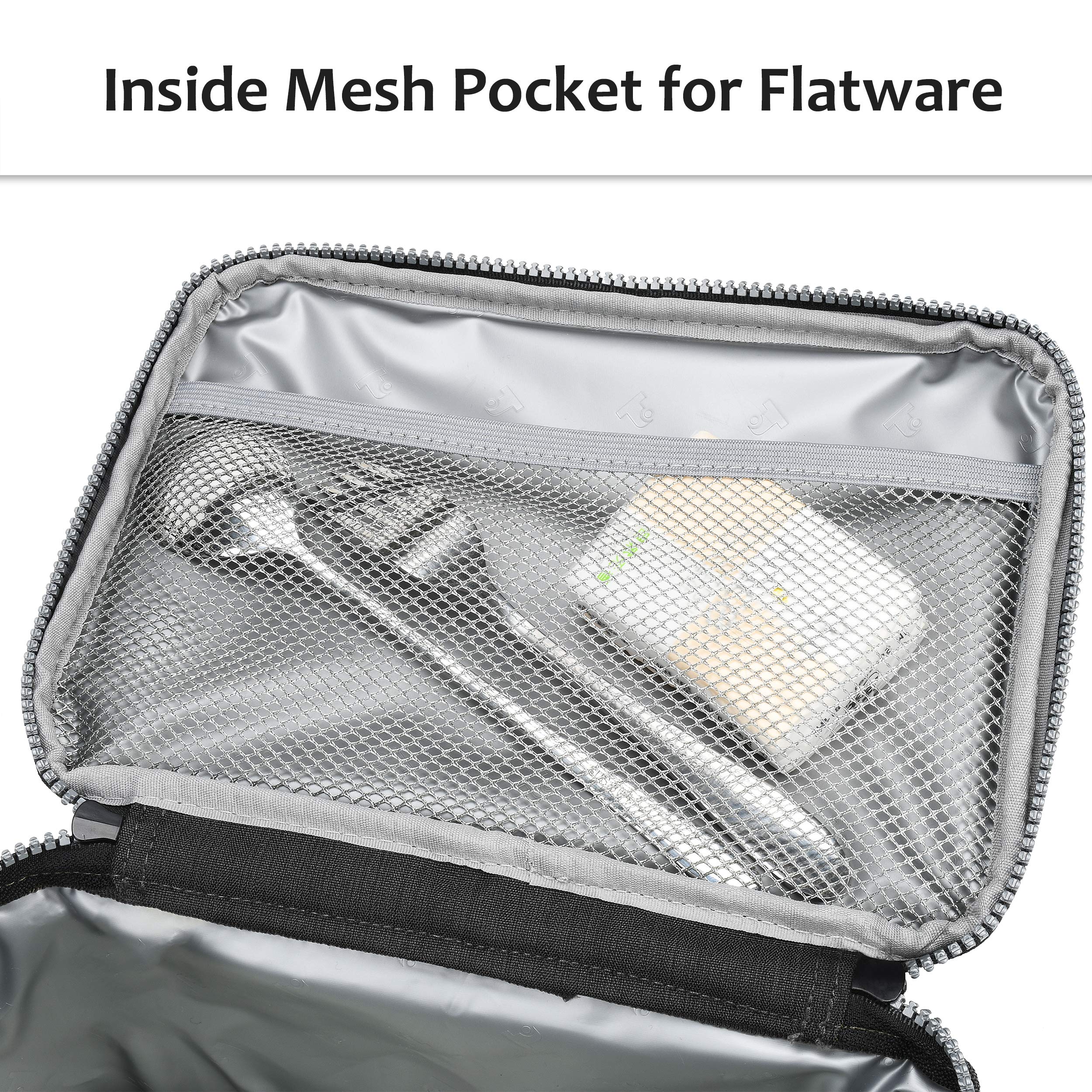Tirrinia Insulated Lunch Bag for Women & Men - Leakproof Thermal Reusable Lunch Box Tote for Adults - Office Work Lunch Cooler in Dark Grey - Perfect for Work, School, Picnics & Outdoor Activities