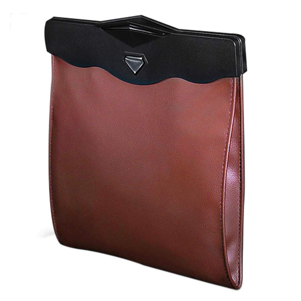 LED Trash Can for Car - Hanging Storage Bag with Multi-Function Armrest & Mini Folding Box (27x29cm) - Perfect for Road Trips, Commuting & Car Organization