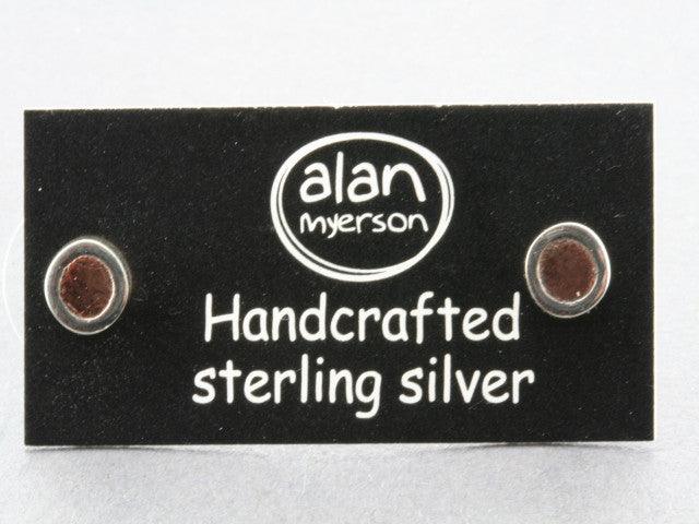 Copper & Silver Stud Tubular Earrings for Women - Trendy Punk Gothic Jewelry for Parties & Daily Wear