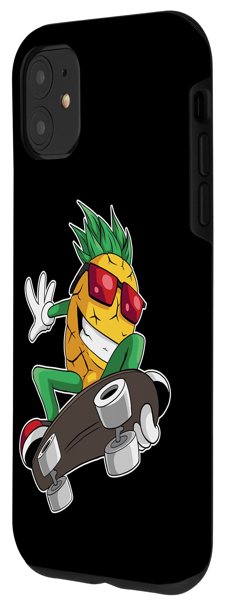 iPhone 11 Skateboard Case - Cool Pineapple Design Protective Phone Cover for Skaters | Perfect for Skateboarding, Street Fashion & Outdoor Activities