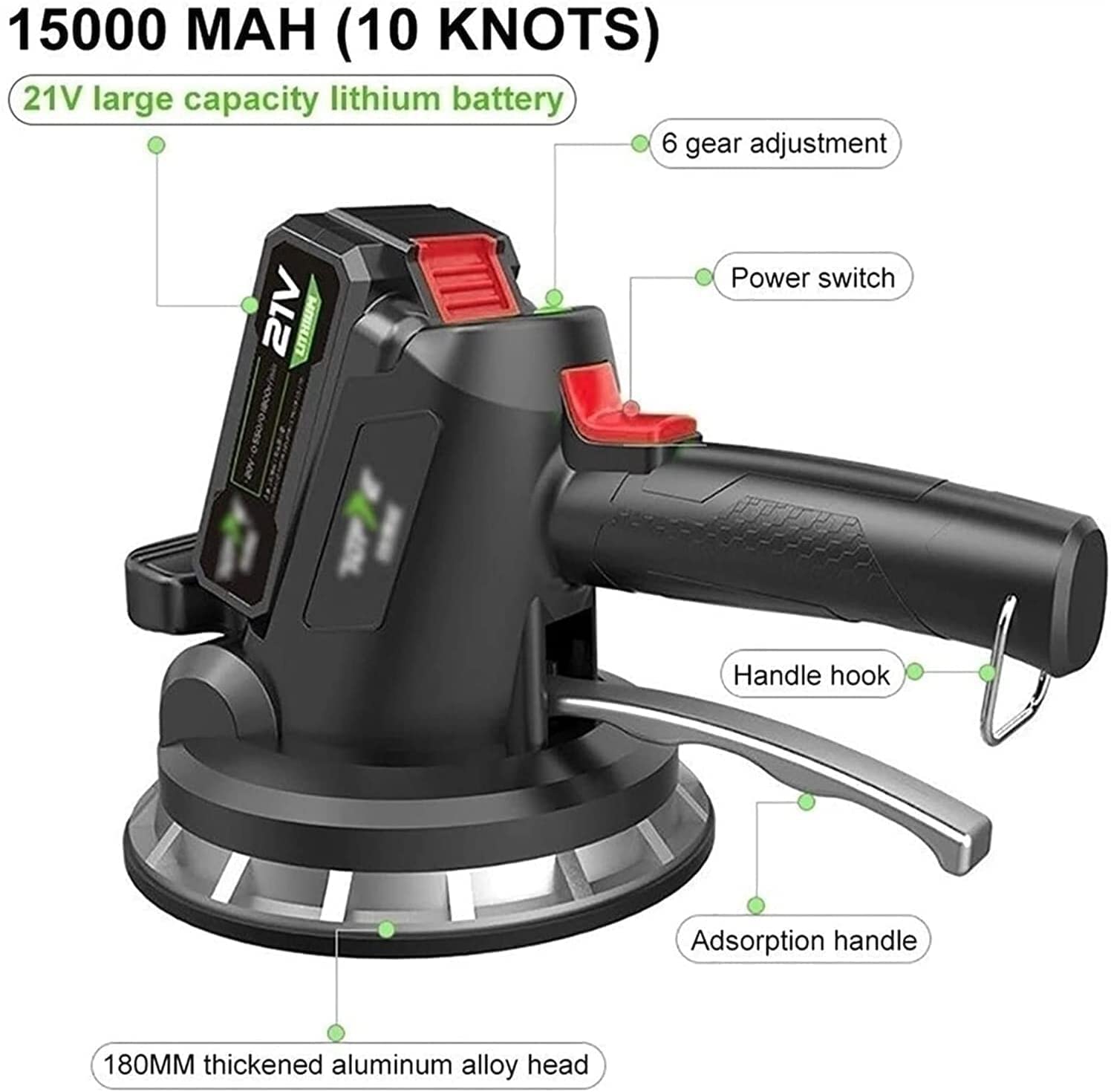 Electric Tile Leveling Machine - Portable Ceramic Tile Laying Tool with Lithium Battery (1 or 2 Batteries) for DIY Home Renovation & Professional Floor Installation