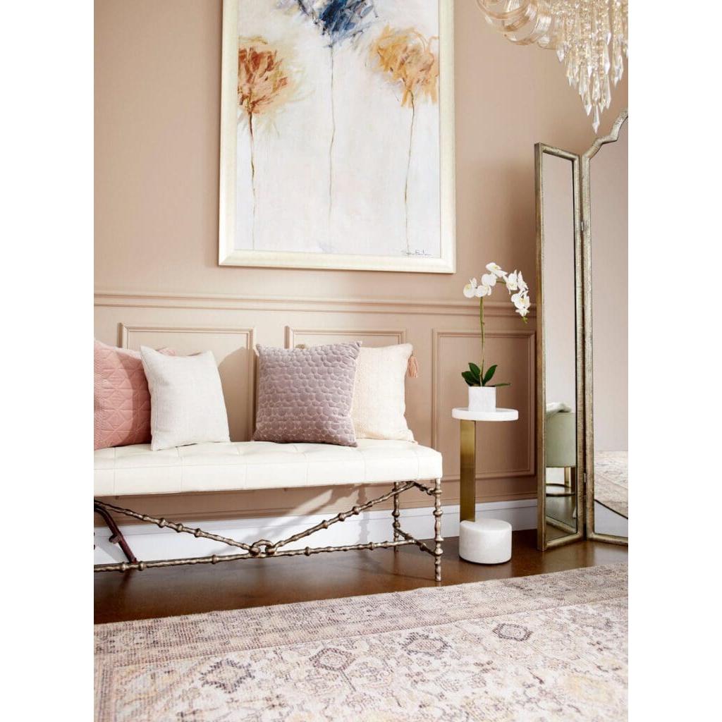 Cyan Design 10497 Kodiak Side Table - Gold & White Accent Table for Living Room, Bedroom, or Office Decor