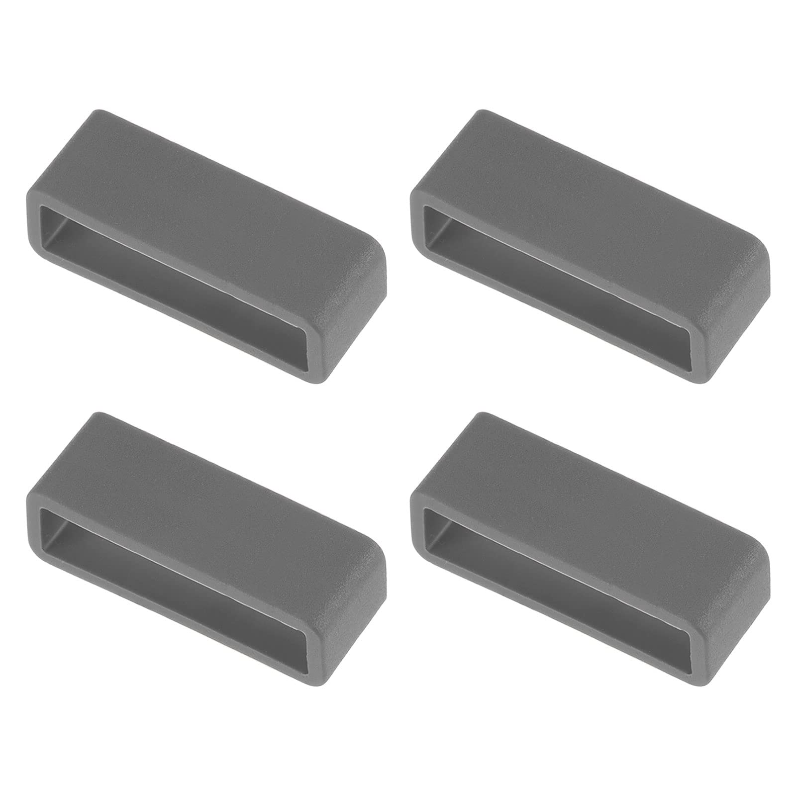 28mm Silicone Watch Band Holder - 4 Pcs Gray for Secure Fit & Comfort