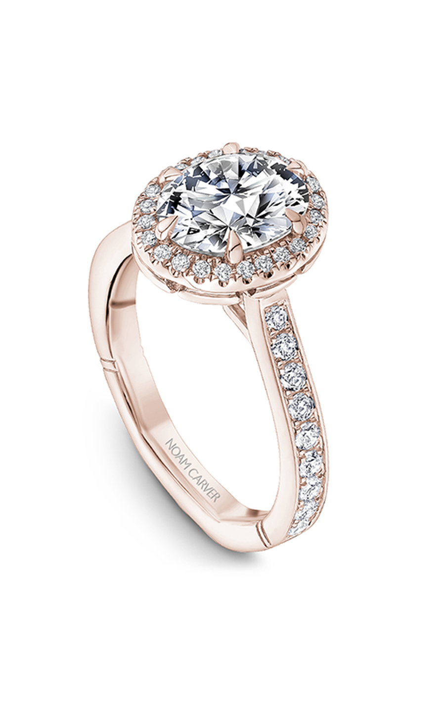 Noam Carver Atelier A002 02RA Diamond Engagement Ring - 14K White Gold Vintage Style Wedding Band for Women | Perfect Proposal Gift & Anniversary Jewelry