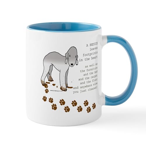 White/Blue Inside - Bedlington Terriers Mug