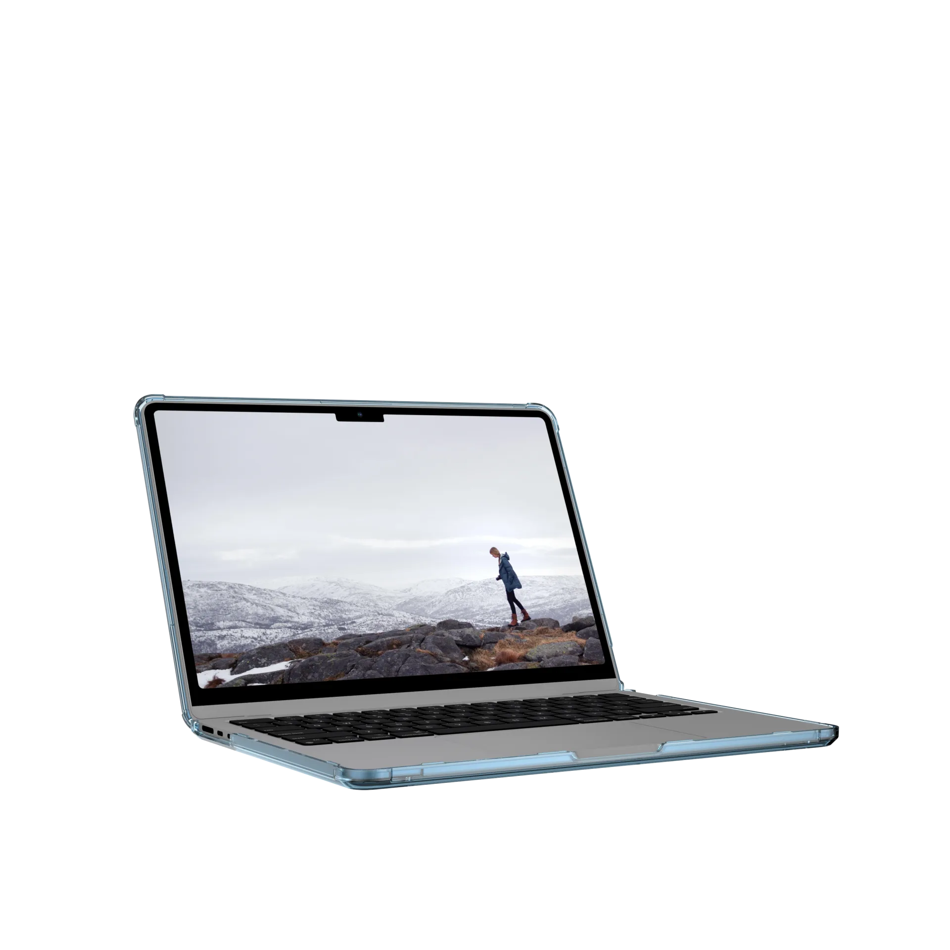 UAG U Lucent Protective Case for MacBook Air 13-inch M2 2022 Model - Cerulean Blue | Slim Durable Cover for Work, Travel & Everyday Use