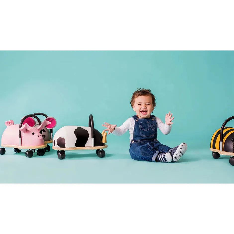 Wheelybug Small Cow Ride-On Toy for Kids – Fun and Safe Push Bike for Indoor & Outdoor Play