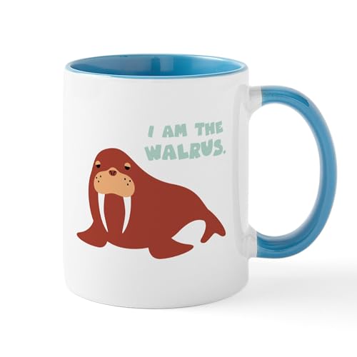 White/Blue Inside - I Am The Walrus Mugs