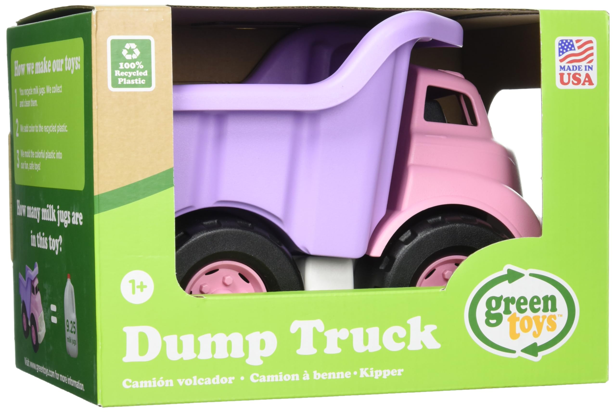 Green Toys Eco-Friendly Dump Truck in Pink - Fun Construction Toy for Kids | Perfect for Sandbox Play, Outdoor Activities & Pretend Play
