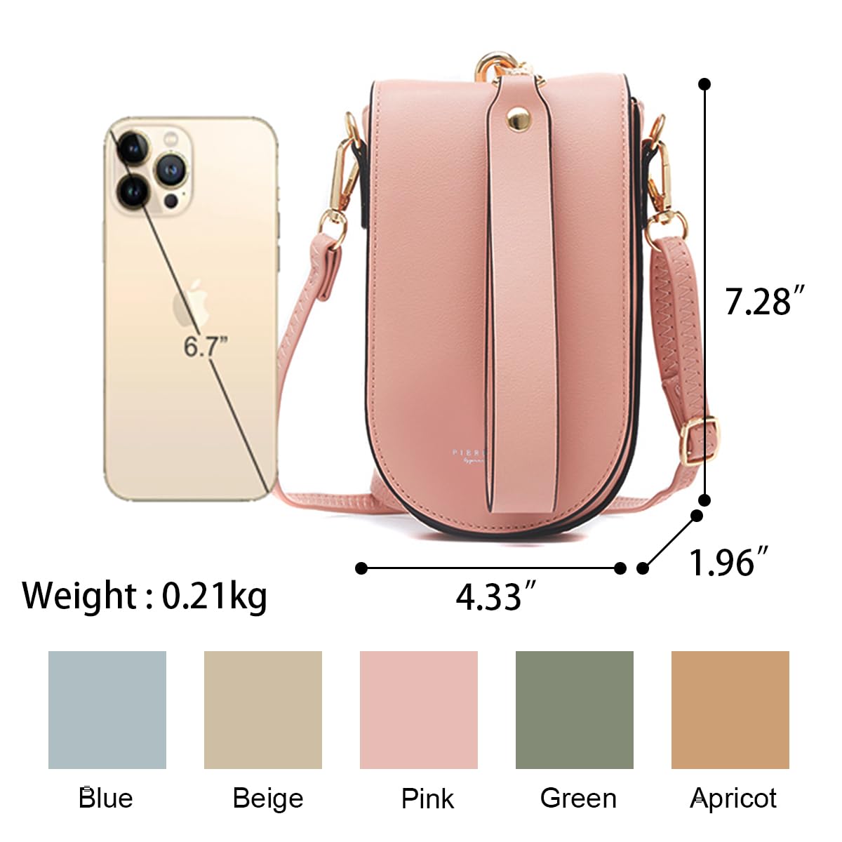 Trendy Mini Crossbody Phone Purse for Women - 5 Card Slots, Detachable Wristlet, Fashionable Cell Phone Bag | Perfect for Concerts, Travel & Everyday Use (Sunwel)