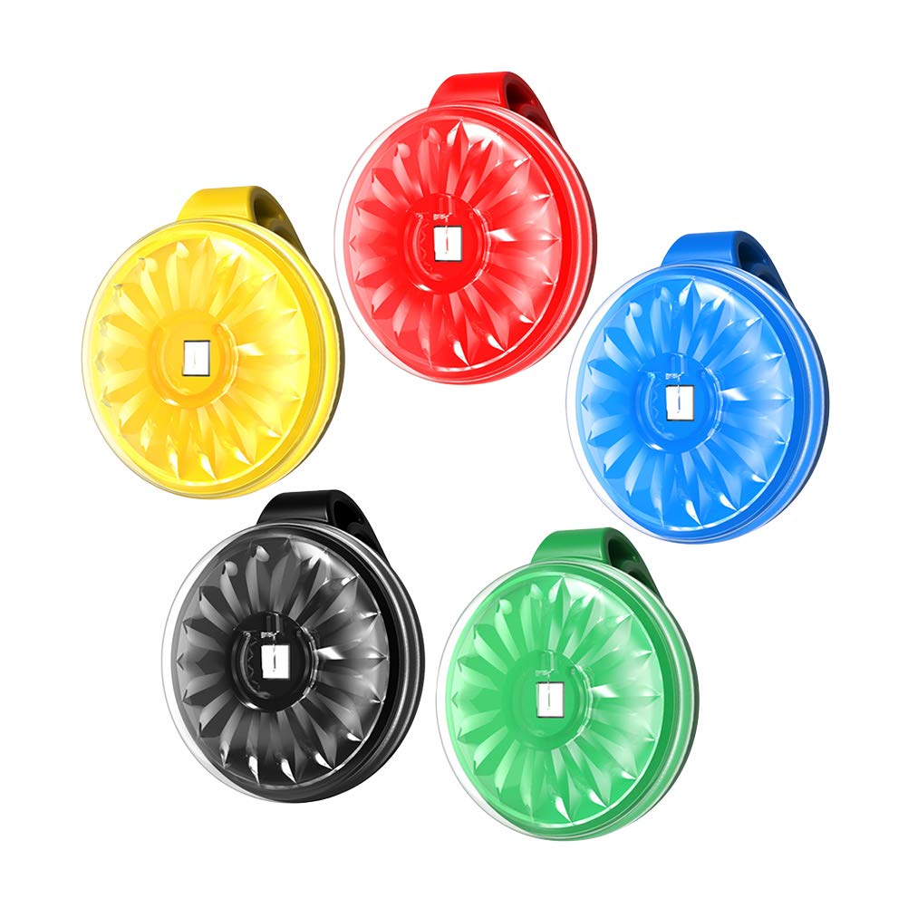 BESPORTBLE 5-Pack Bike Safety LED Lights - Bicycle Rear Lights with Alarm, Clip-On Cycling Accessories for Road Bikes | Perfect for Night Riding, Cheerleading Events & Sports Celebration